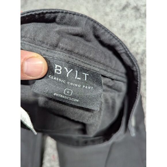 Bylt Pants‎ Mens Large Black Classic Chino Pant Stretch Golf Work Active 34x29 - Picture 3 of 12